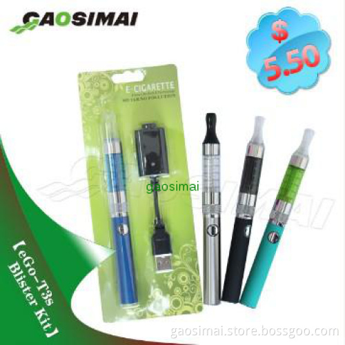t3s atomizer with evod battery cheap electronic cigarette blister kit